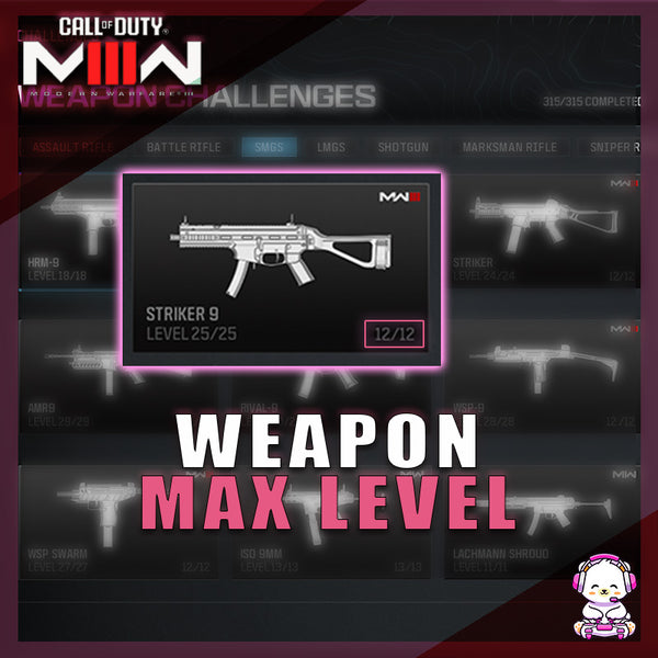 CALL OF DUTY MODERN WARFARE III (MWIII):  MAX OUT WEAPON LEVELS